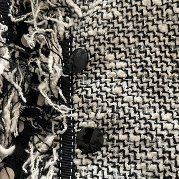 NWOT Vintage Carmen Marco Valvo Women's Black and White Tweed Jacket - Picture 9 of 15
